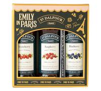 St Dalfour Emily in Paris Jam Gift Set: Strawberry, Raspberry, Blueberry, 3 x 284g, No Added Sugar, 100% Fruit
