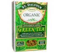 St. Dalfour, Green Tea, Cinnamon Apple, 25 Tea Bags, .07 oz (2 g), Each