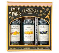 St. Dalfour Jam Gift Set - Emily in Paris Edition - 100% Fruit, No Added Sugar, Gluten Free - 3x284g (Mango & Passionfruit, Apricot, Blueberry) with Spoon