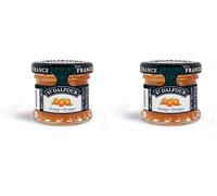 St. Dalfour Orange Fruit Spread Mini 28g - No Added Sugar, 100% Real Fruit, All-Natural Jam Alternative, Vegan, Gluten-Free, Non-GMO, Made in France - Bulk Pack 48 x 28g (Pack of 2)