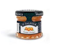 St. Dalfour Orange Fruit Spread Mini 28g - No Added Sugar, 100% Real Fruit, All-Natural Jam Alternative, Vegan, Gluten-Free, Non-GMO, Made in France - Bulk Pack 48 x 28g