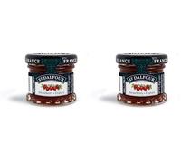 St. Dalfour Strawberry Fruit Spread Mini 28g - No Added Sugar, 100% Real Fruit, All-Natural Jam Alternative, Vegan, Gluten-Free, Non-GMO, Made in France - Bulk Pack 48 x 28g (Pack of 2)