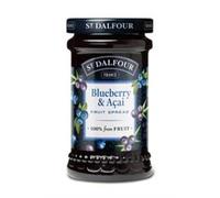 St Dalfour Blueberry & Acai 6 x 170g, Fruit Jam, Real Fruit, No preservatives, Gluten Free