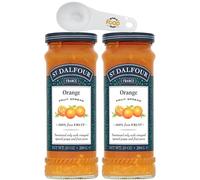 St. Dalfour Thick Cut Orange 284g Pack of 2 with World Food Shop Scoop - Premium Orange Preserve, Thick Cut Texture, Real Orange Peel, All-Natural Ingredients, Culinary Versatility