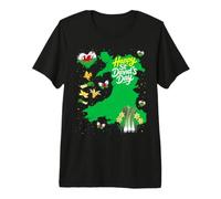 St Davids Day Costume Idea for Kids Welsh Flag & Daffodils Premium T-Shirt