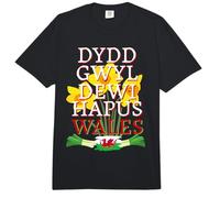 St Davids Day Outfit for Kids & Welsh Flag with Daffodils Comfort Colors Adult Heavyweight T-Shirt