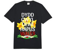 St Davids Day Outfit for Kids & Welsh Flag with Daffodils Comfort Colors Adult Heavyweight T-Shirt