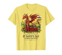 St Davids Day Outfit For Kids & Welsh Flag With Daffodils T-Shirt