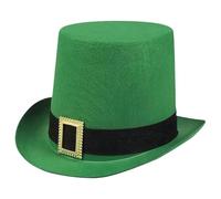 St. Day Green Top Hat Green Irish Top Hat St Costume Hat Visor Screw (Green, One Size)