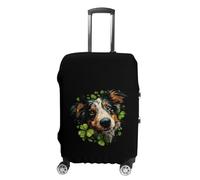 St Day Patricks Australian Shepherd Dog Luggage Cover Washable Suitcase Protector Anti-Scratch Suitcase Covers Fits 18-32 Inch M