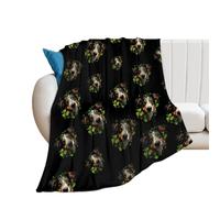St Day Patricks Australian Shepherd Dog Soft Warm Throw Blanket for Couch Or Bed Luxury Bedroom Decor Giftable Holiday Blankets