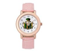 St Day Patricks Beer Irish Women Simplicity Watch with Leather Strap Easy Reader Ladies Wristwatch