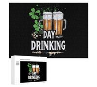 St Day Patricks Day Drinking Fun Wooden Picture Puzzle Creative Gift Wood Jigsaw for Adults And Family Game