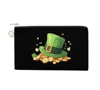 St. Day Patricks Hat Cute Zero Wallet for Women Men Lightweight Coin Pouch with Zippered