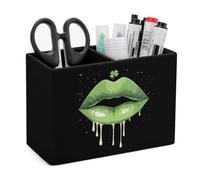 St Day Patricks Irish Lips Multifunctional Desk Organiser Leather Pencil Holder Makeup Organizer for Home Office