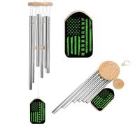 St. Day Patrick's Irish U.S. Flag Aluminium Wind Chime Memorial Chimes Soothing Melodic Windchimes for Garden Backyard Patio Outside Decor