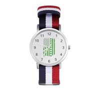 St. Day Patrick's Irish U.S. Flag Funny Wrist Watches for Men Women Casual Braided Strap Easy Reader for Work Workout