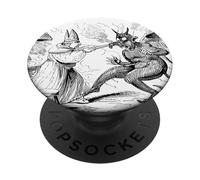 St Dunstan and the Devil Vintage Art British Catholic Saint PopSockets Adhesive PopGrip