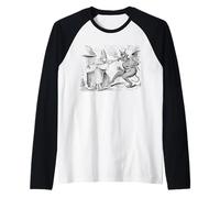 St Dunstan and The Devil Vintage Art British Catholic Saint Raglan Baseball Tee