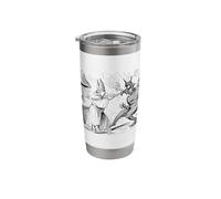 St Dunstan and The Devil Vintage Art British Catholic Saint Stainless Steel Insulated Tumbler