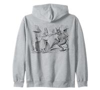 St Dunstan and the Devil Vintage Art British Catholic Saint Zip Hoodie