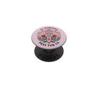 St Dymphna Pray For Us Catholic Patron Saint Folk Art PopSockets Adhesive PopGrip
