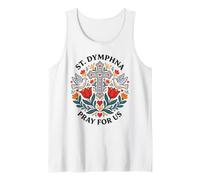 St Dymphna Pray for Us Catholic Patron Saint Folk Art Tank Top