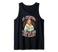 ST DYMPHNA, Protect My Mind and Heart Tank Top