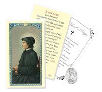 St Elizabeth Ann Seton Medal - Pray for Us Saint Elizabeth Seton Medal, Laminated St Elizabeth Prayer Card, The Lord's Prayer Card - Saint Elizabeth Ann Seton Medal Devotional Set, Total 3 Items