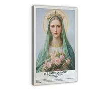 St. Elizabeth of Hungary,religious_beliefs Poster Print for Teen Boys Room Canvas Wall Art Canvas Painting Print Frame 24x36inch