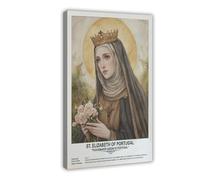 St. Elizabeth of Portugal,religious_beliefs Canvas Wall Art Print Poster For Home School Office Decor Frame 16x24inch