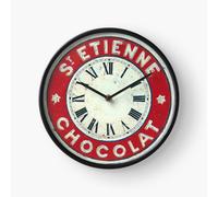 (St Etienne Chocolat Design=9801) Wall Clock 12 Inch Funny Mantel & Tabletop Art Decor for Home Bedroom Office