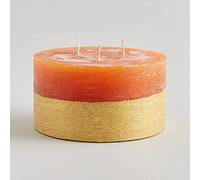 St Eval - Orange & Cinnamon Scented, Gold Half-Dipped Multiwick Candle, A Warm Tangy Orange Fragrance with Hints of Spicy Cinnamon, Made in Cornwall