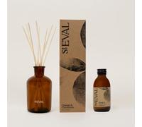 St Eval Reed Diffuser Gift Set - Diffuser, Refill and Reeds | Refreshing Aromatic Room Scent | Made in Cornwall | Scented Oil Reed Diffuser Refill | Ideal for Home and Office (Orange & Cinnamon)