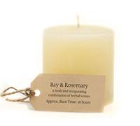 St Eval Victorian Herb Pillar Candle (Bay and Rosemary)