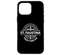 St. Faustina Pray For Us Divine Mercy Catholic Case for iPhone 16 Pro Max