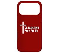 St. Faustina Pray For Us Divine Mercy Cross Case for iPhone 17 Pro Max