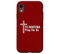 St. Faustina Pray For Us Divine Mercy Cross Case for iPhone XR