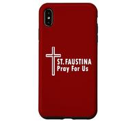 St. Faustina Pray For Us Divine Mercy Cross Case for iPhone XS Max