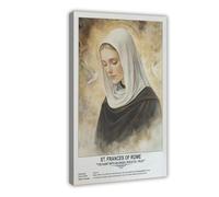 St. Frances of Rome,religious_beliefs Poster for Room Aesthetics Canvas Wall Art Poster And Print Frame 16x24inch