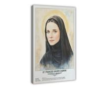 St. Frances Xavier Cabrini,religious_beliefs Poster Wall Art Canvas Bedroom Decor Office Room Kitchen Decor Gift Frame 16x24inch
