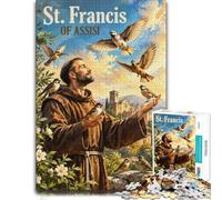 St Francis Birds Assisi Wooden Jigsaw Puzzle, Adult Activity, 500 Pieces | For gifting: Jigsaw Puzzle - New Year puzzle activity with tabletop activity for adults.