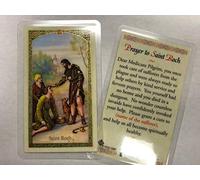 St. Francis Imports Holy Prayer Cards - Saint Roch (Infectious Diseases) - English - Set of 2 - Laminated - 4.25 x 5.5 inches