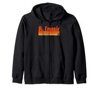 St. Francis, Minnesota Retro 80s Style Zip Hoodie