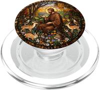St Francis Nature Round Design PopSockets PopGrip for MagSafe