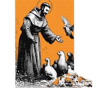 St Francis of Assisi Saint 1000 Piece Puzzles For Adults Creative Rectangular Wooden Puzzle Jigsaw for Friends Family 1000pcs (75x50cm)