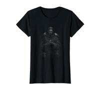 St Francis of Assisi with Animals Christian Value Graphic T-Shirt, Women, Black, M