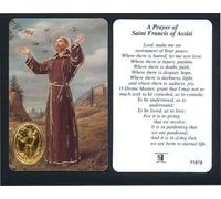 St Francis Prayer Card Catholic New Peace Religious