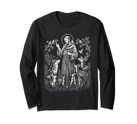 St. Francis Preaching to Animals Catholic Christian Art Long Sleeve T-Shirt