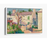 St. George 1924 Carl William Broemel Canvas Floater Frame Print Picture Art - White Frame 18 inch wide x 12 inch high